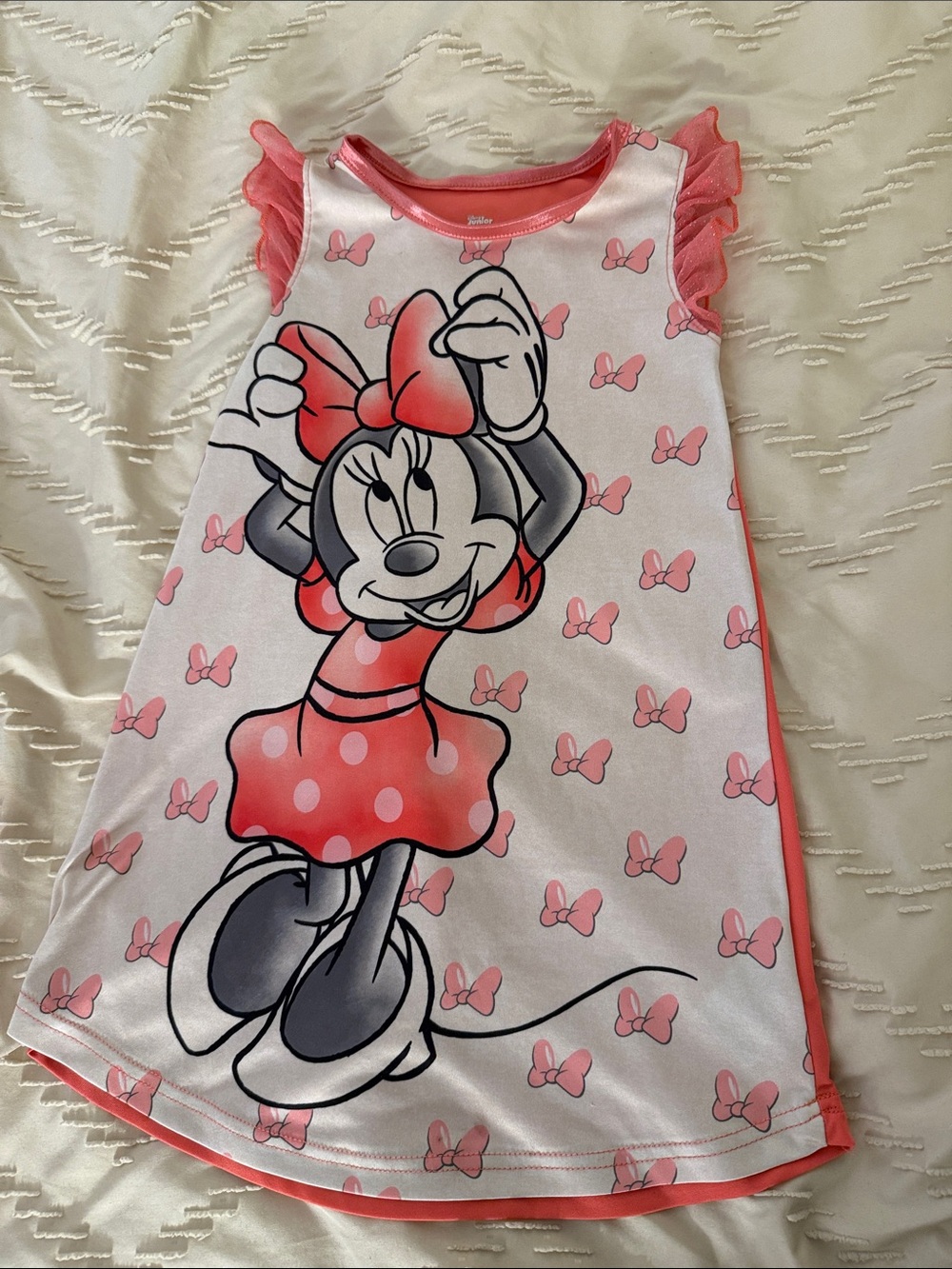 Disney Minnie Mouse Pink and White Girls Nightgown